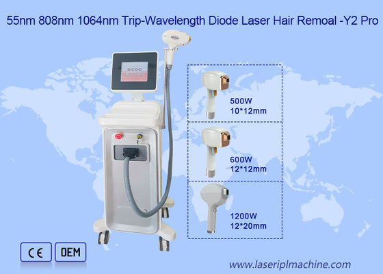 600W 10 أشرطة قناة ماكرو 808nm آلة ليزر ديود لإزالة الشعر