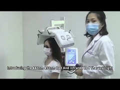 آلة نمو الشعر بالديود 660nm آلة العلاج بالليزر HR208 1 سنة ضمان