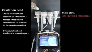 6 في 1 750 هرتز 120 واط آلة تخسيس الجسم بالتجويف