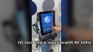 7D 3in1 مكافحة الشيخوخة تعزيز حيوية الخلية 25d V-max UItralift RF HIFU Equipment