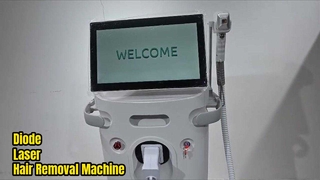 جميع أنواع البشرة لتجديد شباب البشرة 755 نانومتر 808 نانومتر 1064 نانومتر آلة إزالة الشعر بالليزر ديود