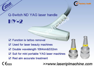 Nd Yag Laser Handle Hy 2 لإزالة Tattll مع طول موجة مزدوج