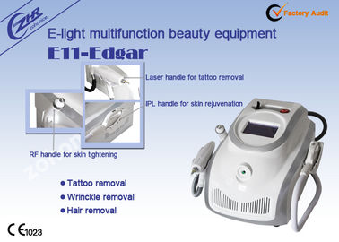 التبريد الملفوف E Light IPL RF Machine لإزالة بقع الوشم الملونة