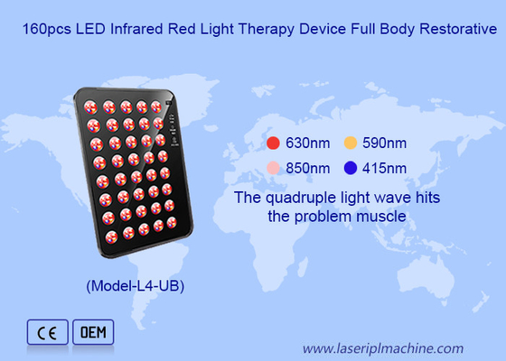 160pcs LED تجديد الوجه تبييض الجلد LED تحت الحمراء جهاز العلاج الضوئي الأحمر