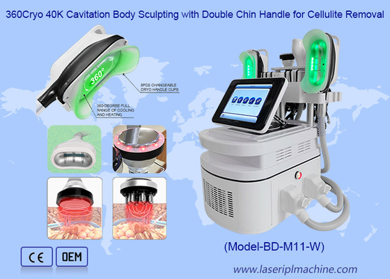 360 Cryo 40K التجويف النحت الجسم مع مقبض الذقن المزدوج لإزالة السيلوليت