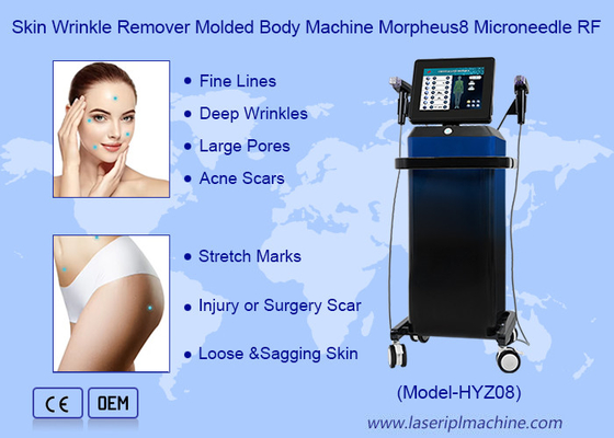 إزالة التجاعيد الجلدية آلة الجسم المصبوب Morpheus8 Microneedle RF