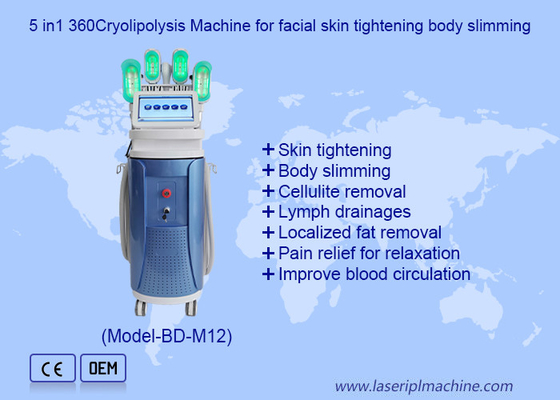 9مقبضات إزالة الذقن المزدوجة RF 40K Cavitation Lipo Laser Cryolipolysis Machine