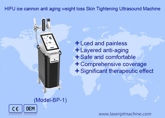 إزالة التجاعيد HIFU V Line Ice Cryo Ultrasound آلة تجديد الجلد