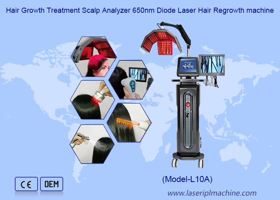 العلاج بالليزر آلة العلاج بالضوء الأحمر الديود 650nm مكافحة إزالة الشعر