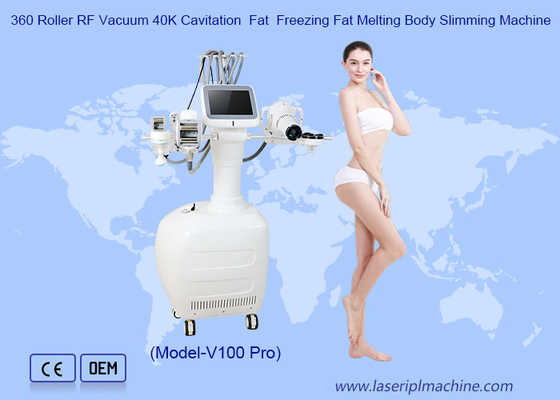 360 رولر الدهون التجميد RF الفراغ 40K التجويف Velashaping آلة تخفيف الوزن