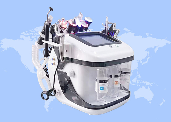 تنظيف الوجه إزالة الرؤوس السوداء Aqua Jet Peel Oxygen RF Hydro Microdermabrasion Machine