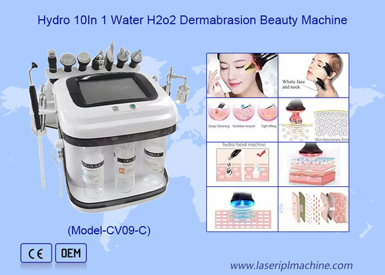 تنظيف الوجه إزالة الرؤوس السوداء Aqua Jet Peel Oxygen RF Hydro Microdermabrasion Machine