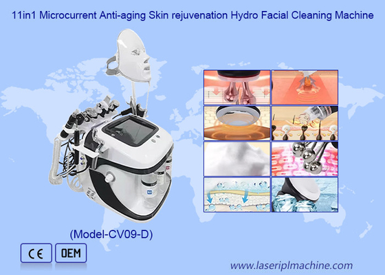 11 في 1 تنظيف الوجه رفع الجلد Rf Hydro Microdermabrasion آلة للتجفيف