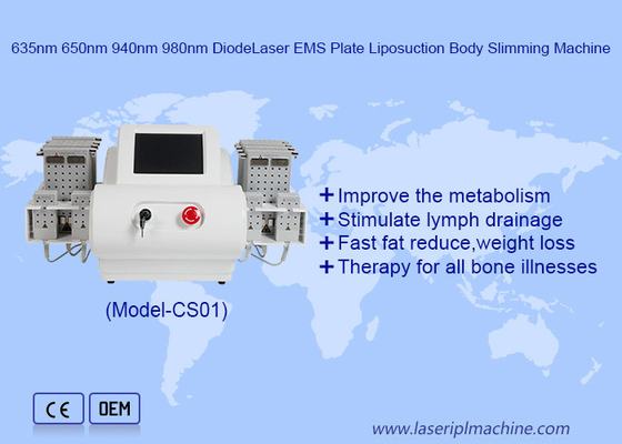 EMS Pads 635nm 650nm 940nm 980nm ليبولازر شفط الدهون لإنقاص الدهون