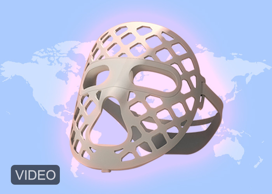 360 درجة قناع للوجه بالسيليكون الناعم مع تصميم مجوف مع العلاج بالضوء الأحمر الأزرق