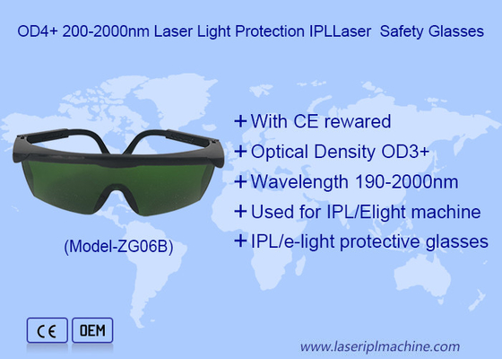 نظارات أمان ليزر IPL OD3+200-2000 نانومتر حاصلة على شهادة CE، مُكافأة لحماية عيون مشغلي ليزر IPL
