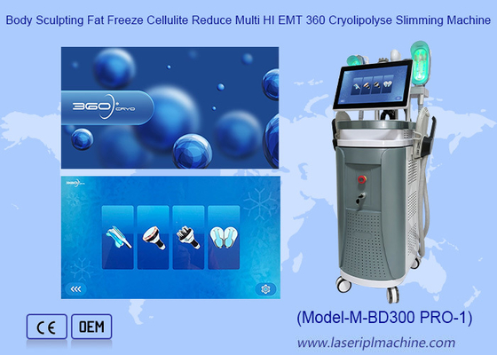 360 Cryo Plus 40K RF الفراغ EMS فقدان الوزن الجلد تشديد 360 Cryolipolysis و Emslim