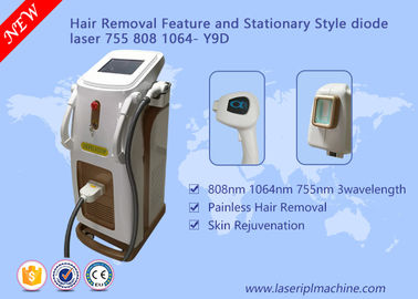 آلة إزالة الشعر بالليزر ديود 3 الطول الموجي 755nm 808nm 1064nm