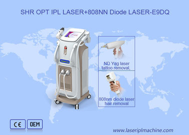 SHR OPT IPL 808nm Nd Yag Diode ليزر إزالة الشعر آلة جمال