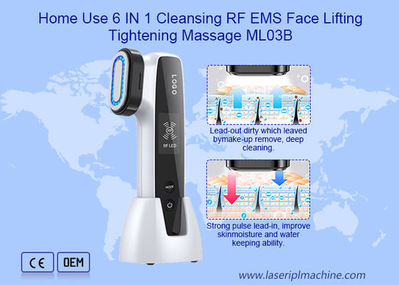 6 في 1 تطهير RF Beauty Equipment Magenetic Face Lifting Tightening Massage