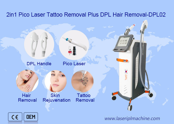 2 في 1 آلة إزالة الشعر Dpl إزالة الشعر بالليزر بيكو إزالة الوشم الجمال
