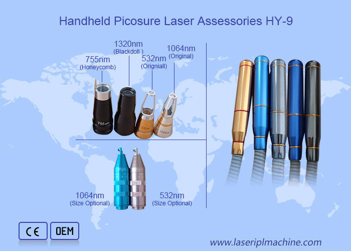 Nd Yag Shrink Pore 532nm 1032nm إزالة الوشم المقبض الملحقات HY-9