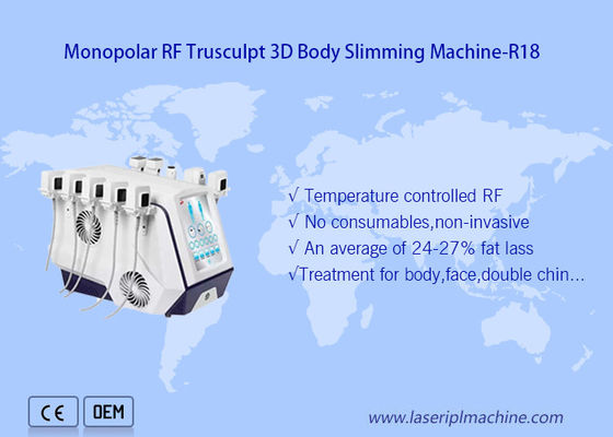 سعر جيد معدات التجميل أحادية القطب Rf Trusculpt ثلاثية الأبعاد لتقليل الدهون في الجسم 5 ميجا هرتز الانترنت