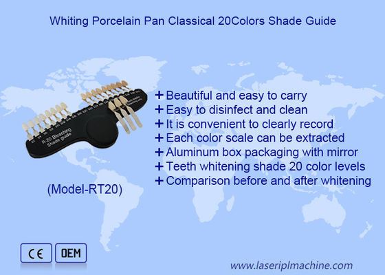 سعر جيد دليل ظلال تبييض الأسنان ثلاثي الأبعاد المحمول 20 لون تبييض الأسنان الانترنت