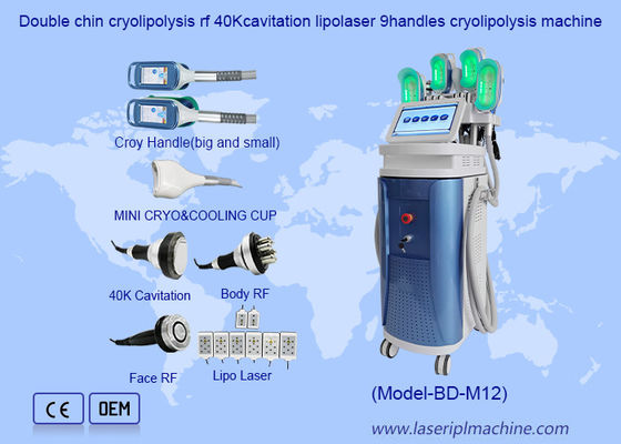 سعر جيد 40K Cavitation RF Lipo 360 Cryo Cool Body Sculpting Fat Freezing آلة فقدان الوزن الانترنت