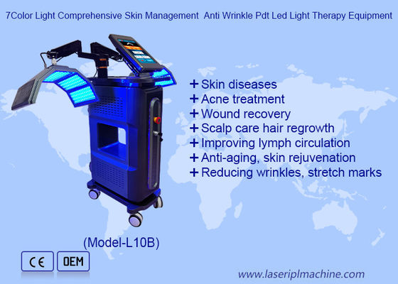 سعر جيد 7أضواء ملونة إدارة الجلد الشاملة مكافحة التجاعيد Pdt معدات العلاج بالضوء الانترنت