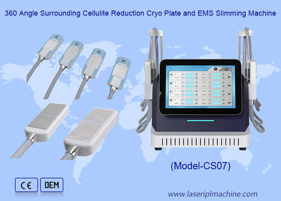 سعر جيد 360 زاوية محيطة تخفيض السيلوليت الصفيحة الصخرية و EMS آلة التخفيف الانترنت