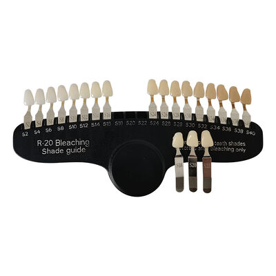 سعر جيد دليل ظلال تبييض الأسنان ثلاثي الأبعاد المحمول 20 لون تبييض الأسنان الانترنت