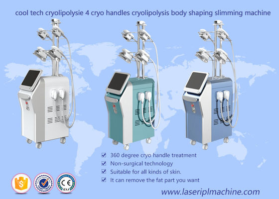سعر جيد آلة تشكيل Cryolipolysis فراغ الجسم ، 4 مقابض Cryolipolysis تجميد الدهون آلة التخسيس الانترنت
