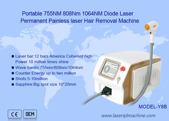 آلة إزالة الشعر بالليزر المحمولة ذات الطاقة العالية 808 نانومتر